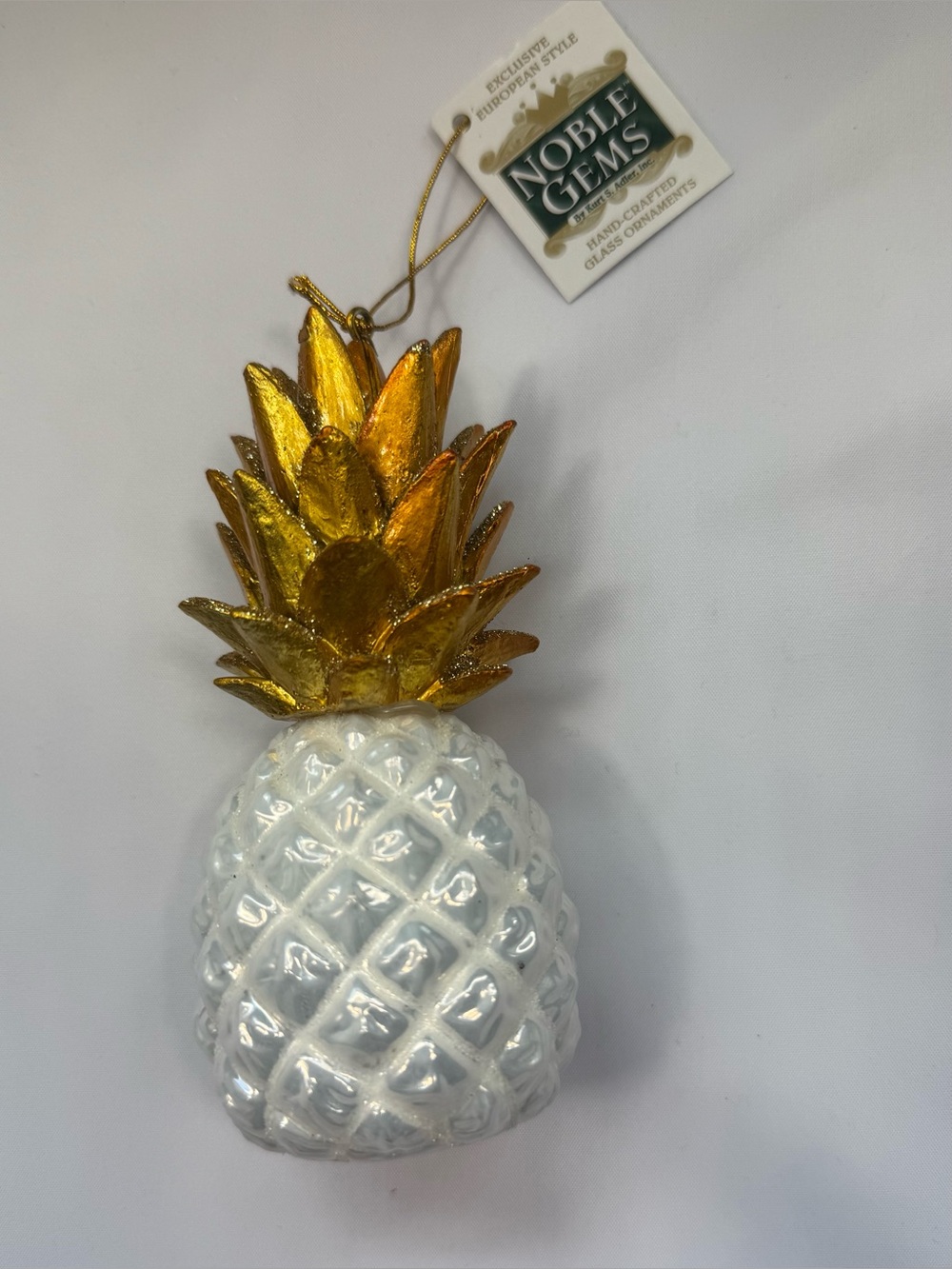 Noble Gems Hand-Crafted Glass Pineapple Ornament by Kurt Adler